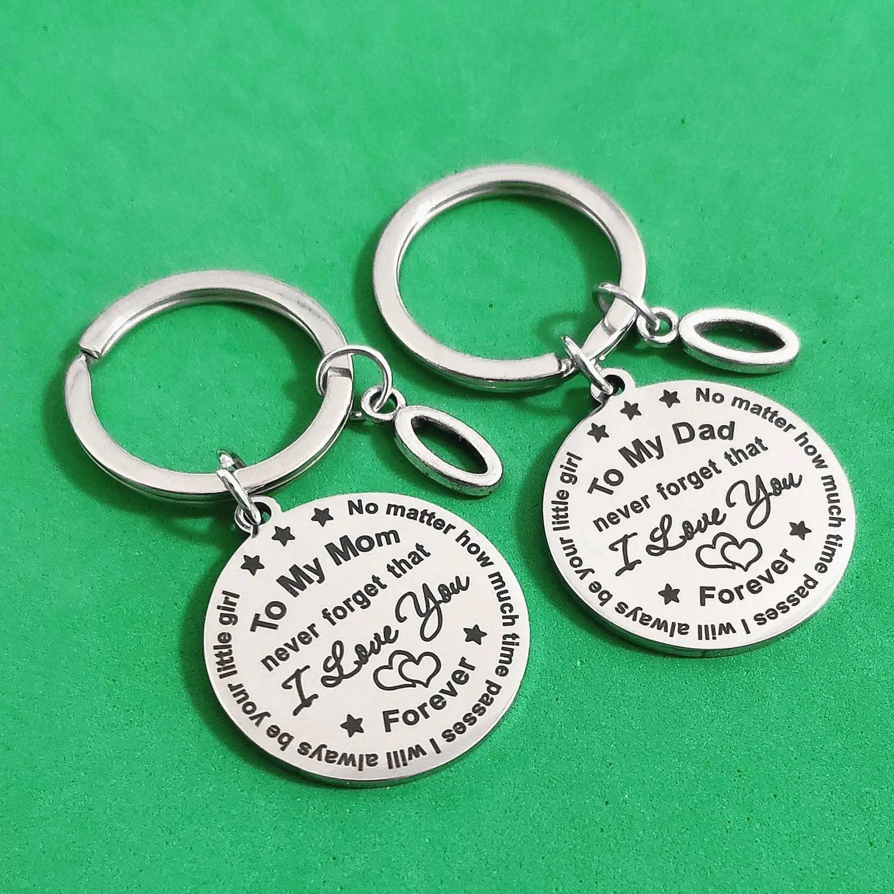 

to Dad Mom Lanyard for Keys Gift Keyring Stainless Steel Mother's Day Creative 26 Letters Be Your Girl Thanksgiving Keychain Car