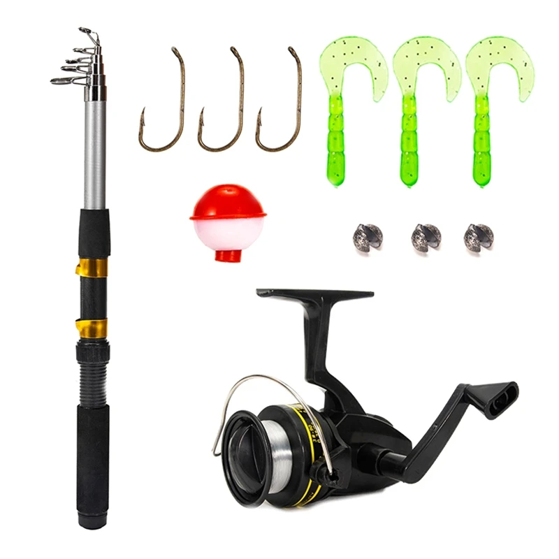 

Hot AD-Fishing Gear Set Combination Fishing Rod And Fishing Reel Tackle Gear Accessories For Saltwater Freshwater Fishing