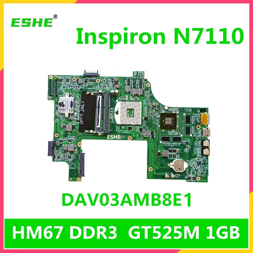 Материнская плата DAV03AMB8E1 для ноутбука DELL Inspiron 17R N7110 HM67 DDR3 GT525M
