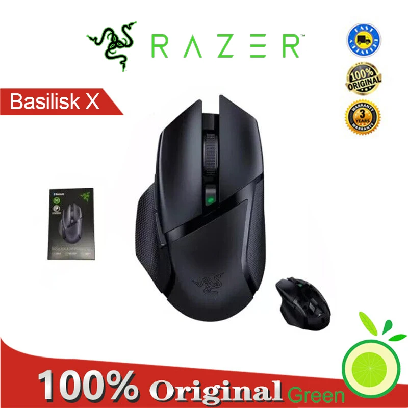 

Беспроводная игровая мышь Razer Basilisk X с гиперскоростным датчиком 16000DPI, совместима с Bluetooth