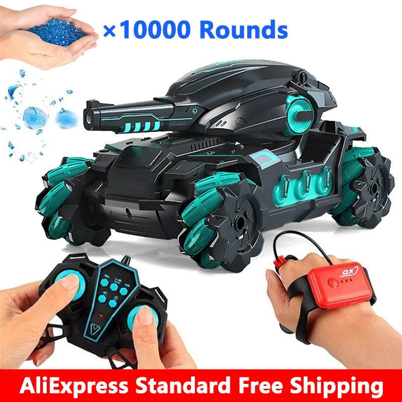 

Rc Tank Toy 2.4G Radio Controlled Car 4WD Crawler Water Bomb War Tank Control Gestures Multiplayer Tank RC Toy For Boy Kids Gift