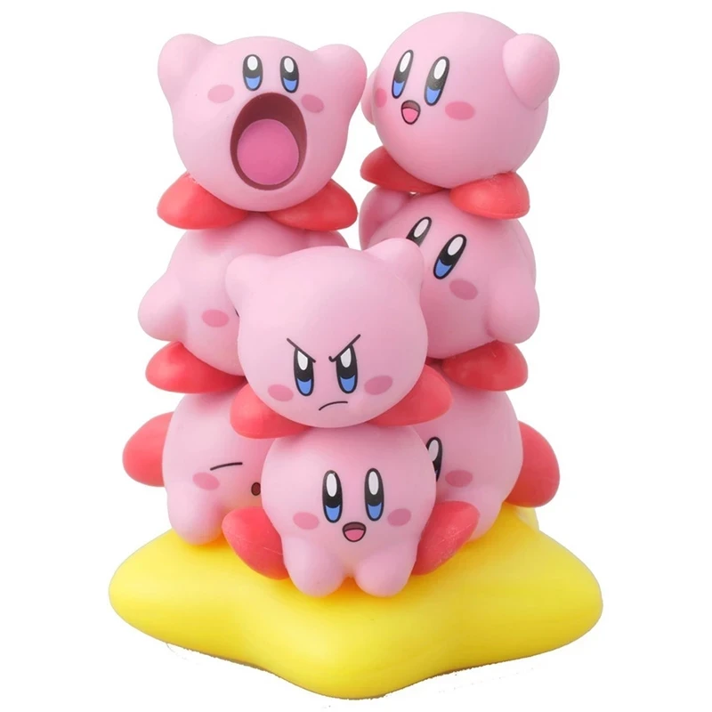 

10Pcs/Set New Anime Peripheral Figure Toys Japanese Game Kirby Cartoon Manga Statue Action Figure PVC Collectible Model Gifts