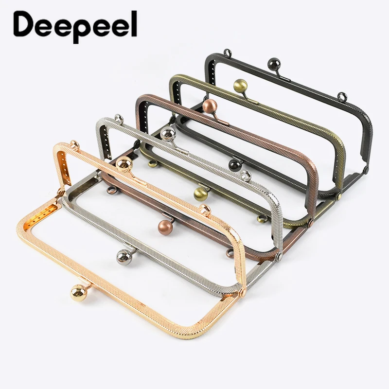 2/5pcs 20CM Square Bags Handle Embossed Purse Frame for Bag DIY Sewing Brackets Material Hardware Wallet Kiss Clasp Accessory | Багаж и