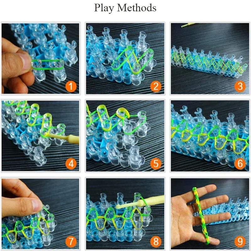 Набор лент Rainbow Loom с коробкой для хранения браслетов изготовления ювелирных
