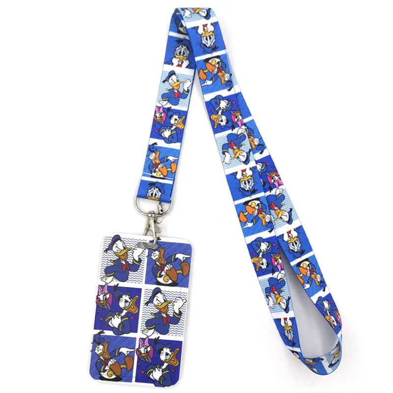 

Donald Duck Key lanyard Car KeyChain ID Card Pass Gym Mobile Phone Badge Kid Keys Ring Holder Jewelry Decorations