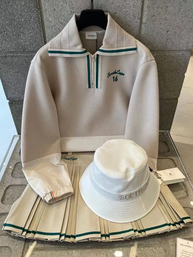 Women's Golf Wear 2023 New Autumn High Quality Hoodie Jacket Long Sleeve T-shirt Top Best Clothing Fashion Sports Half Zipper