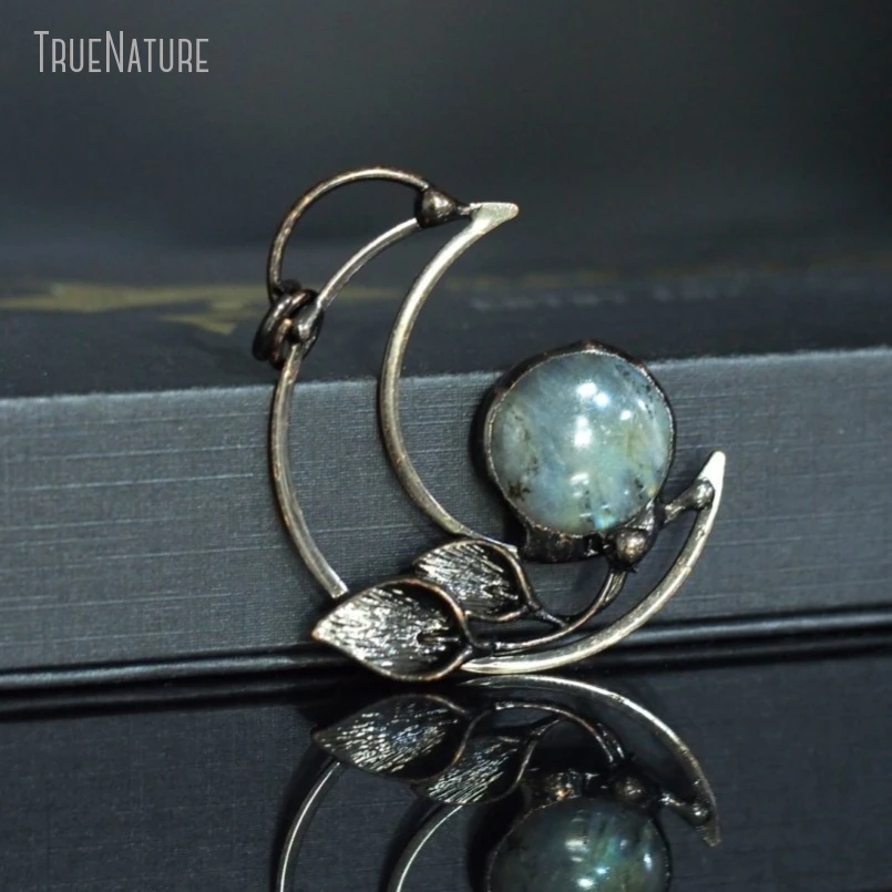 

10 шт спаянный полумесяц, лист, луна, винтажная ведьма в стиле бохо ручной работы, цвет Ювелирная антикварная бронзовая подвеска PM48690