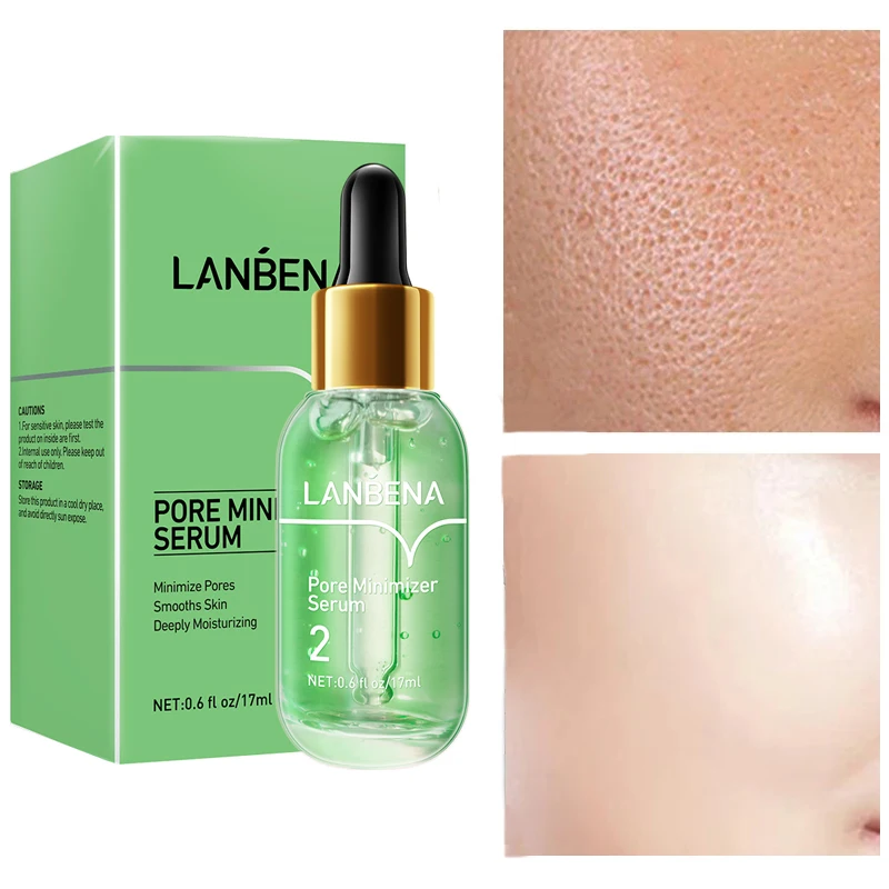 

LANBENA Pore Minimizer Serum Skin Care Shrink Pores Peeling Acne Treatment Refining Essence Deep Cleaning Smooth Relieve Dryness