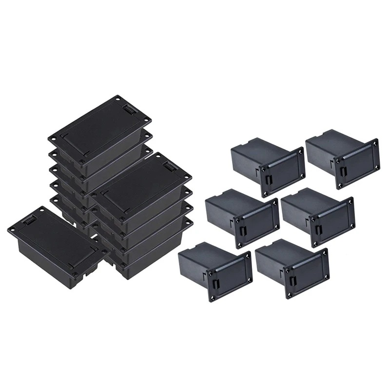 

16 Pcs Black 9V Battery Holder Compartment Cover Case Guitar Bass Pickup,10 Pcs LJ-03 & 6 Pcs LJ-02