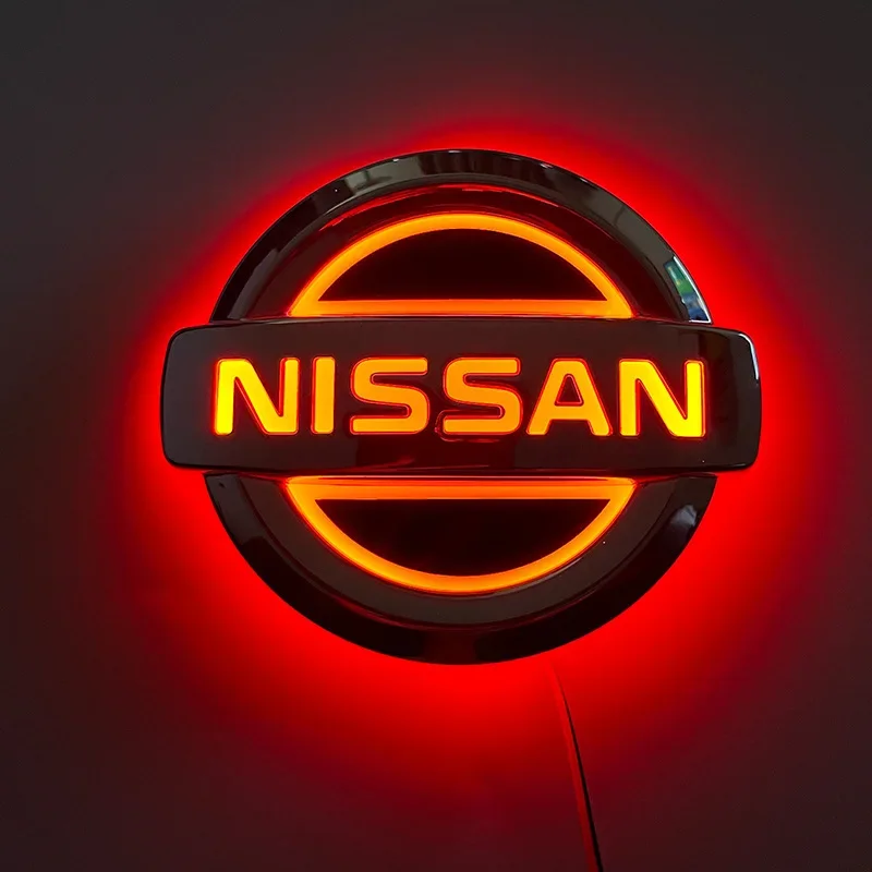 

5D светодиодный задний эмблем автомобиля, наклейка, светильник для Nissan Qashqai Teana X-Trail Juke Sentra Sylphy Almera Versa, аксессуары с логотипом