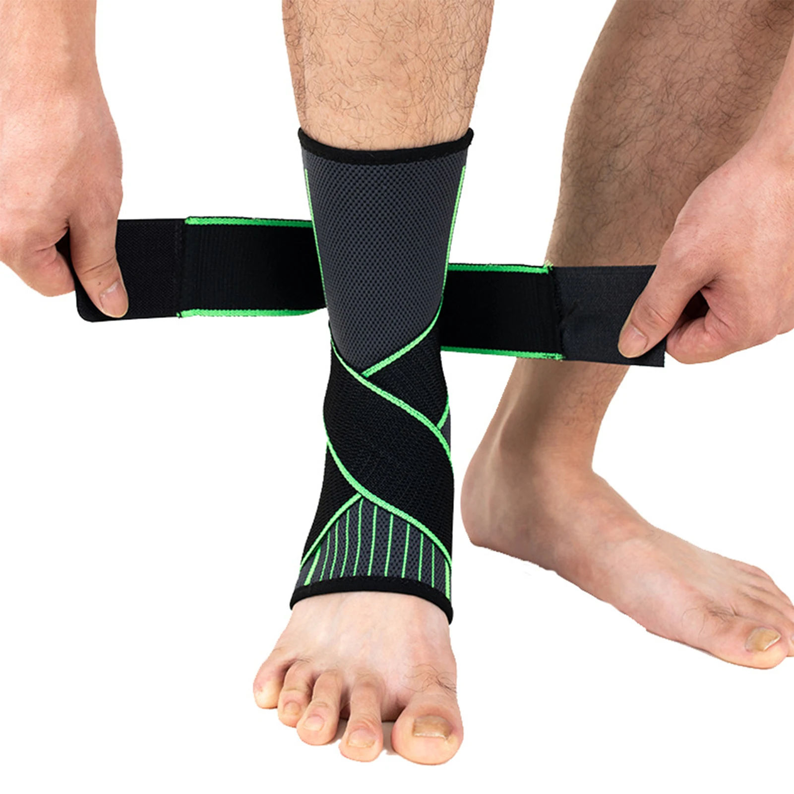 

Nylon Ankle Support Brace Ankle Support with Adjustable Strap for Football Basketball Volleyball