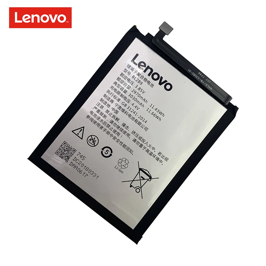 100 original 3030mah bl289 battery for lenovo k5 play l38011 mobile phone replacement batteries bateria free global shipping