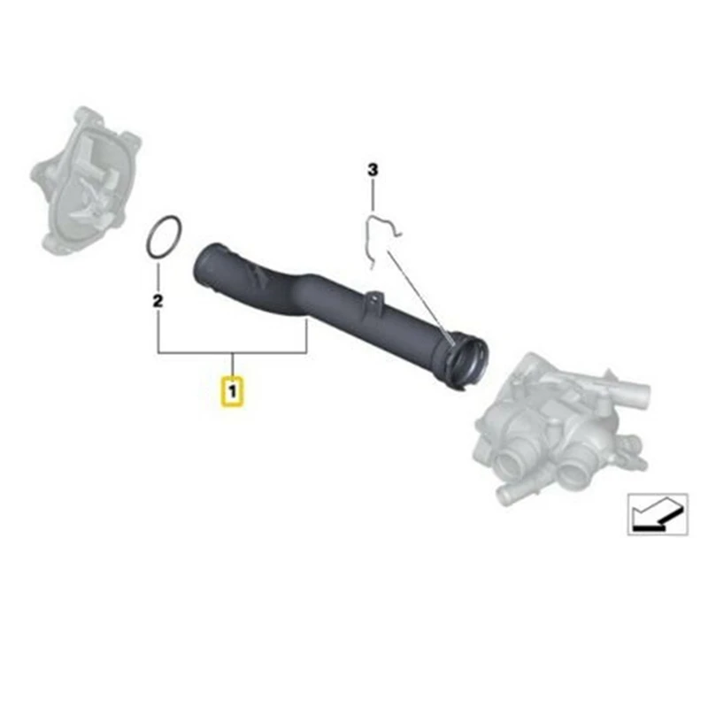 5X 9800661880 1351VF водяной шланг для охлаждающей жидкости двигателя с металлическим