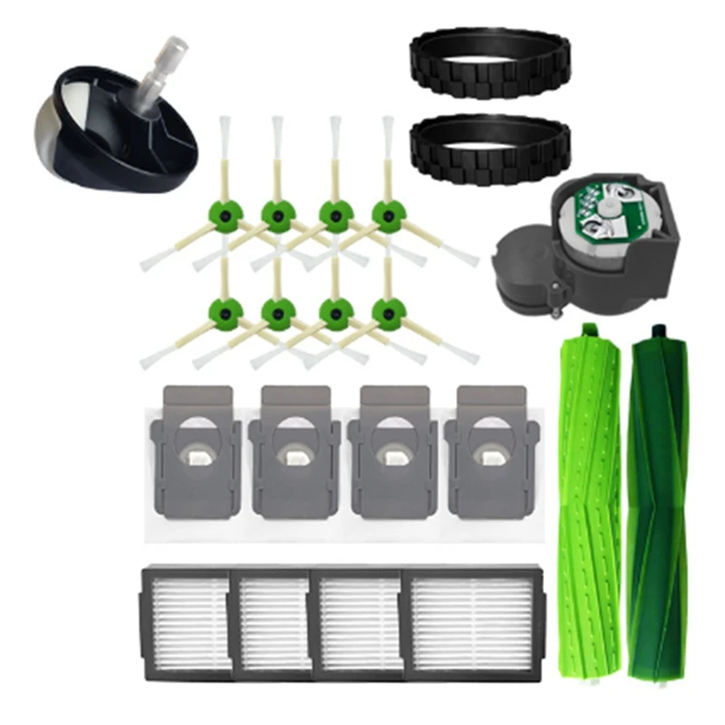 

Мешок для пыли Irobot Roomba I Series I7 E5 E6 I3, основная и боковая щетки, фильтр, сменный комплект для робототехники, бытовой техники, 1 комплект