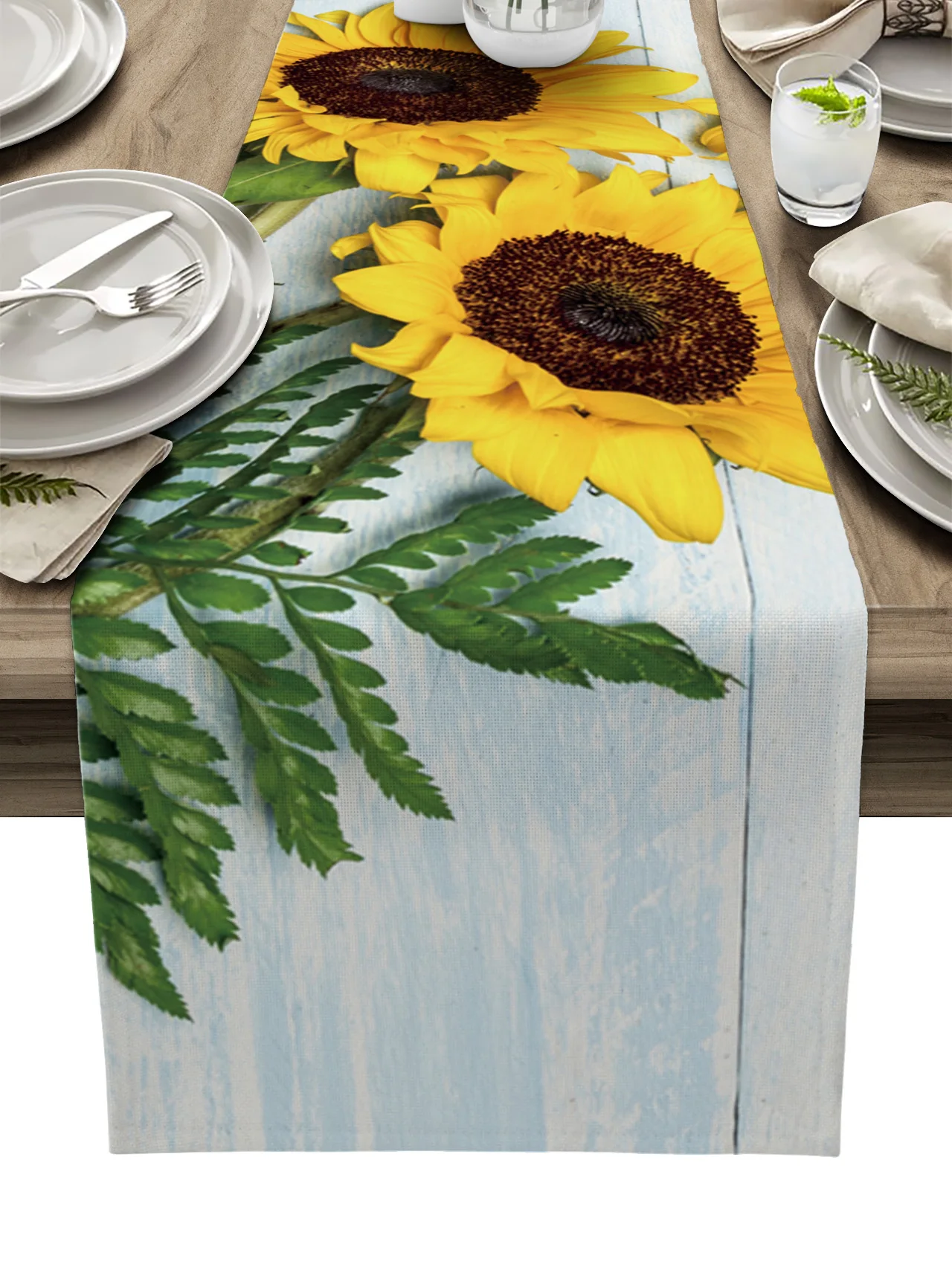 

Листья подсолнуха, ретро украшение для стола, домашний декор, украшение для обеденного стола, декор для стола