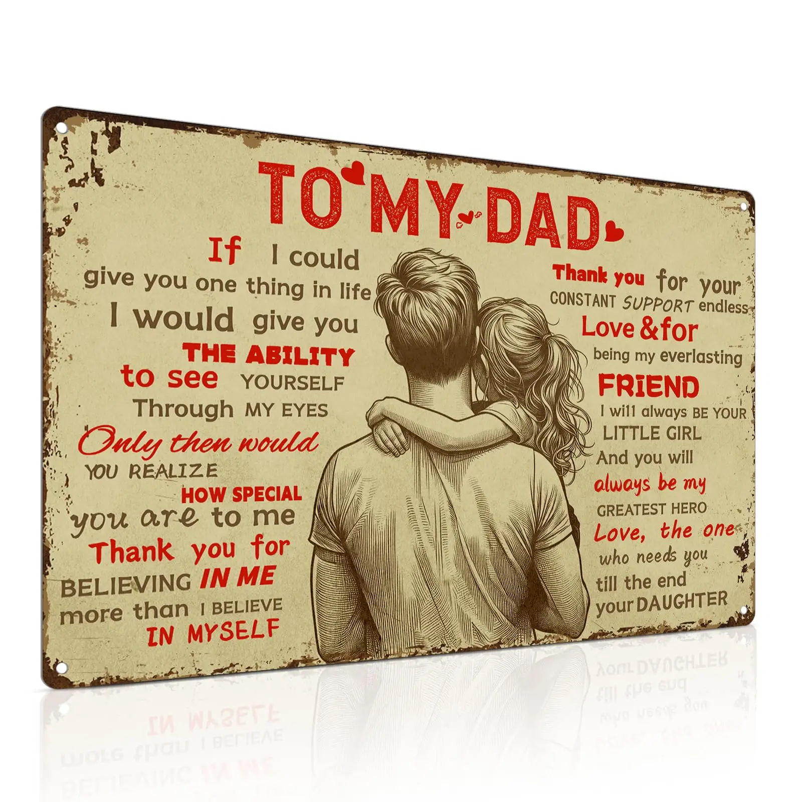 Винтажная металлическая вывеска ALKB To My Dad