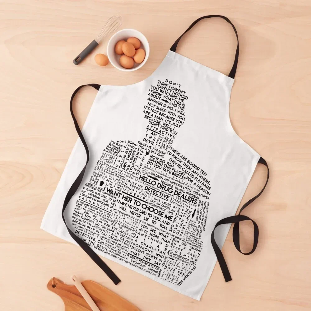 Люцифер Морнингстар Типография Фартук для женщин с персональным логотипом