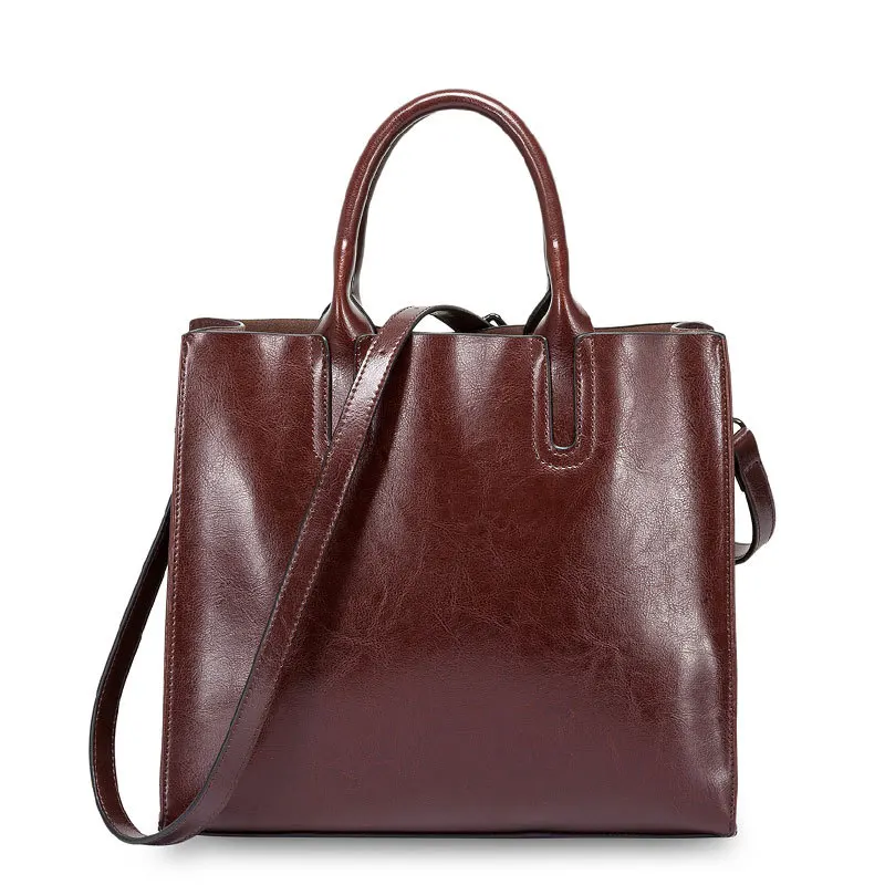 

Vintage Big Genuine Leather Handbags For Women Large Capacity A4 Work Tote Bags High Quality Female Shoulder Crossbody Bag 2021