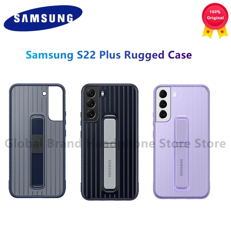 100% Original Samsung S22 Plus Rugged Case with Stand Shockproof Vertical Case for Galaxy S22+ / S22 Plus 5G  EF-RS906CNEGUS