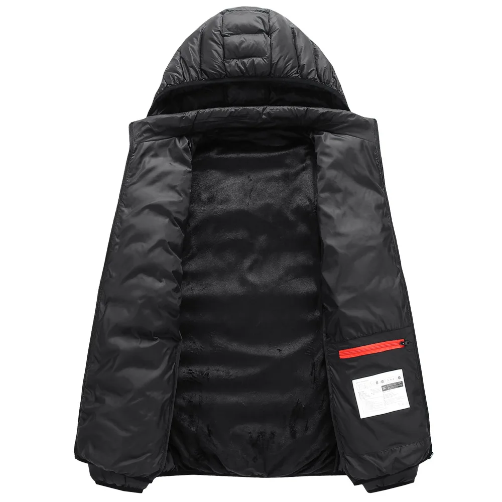 Jacket Plush Thickened Cotton Coat Mens Autumn and Winter Jacket Fashion Multi Size Hoodie