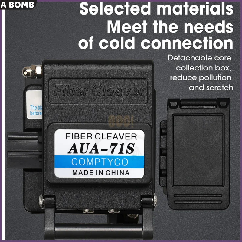 

AUA-71S Fiber Cleaver FTTH Cable Fiber Optic Cutting Knife Tools Cutter Three-in-one Clamp Slot 16 Surface Blade Free Shipping