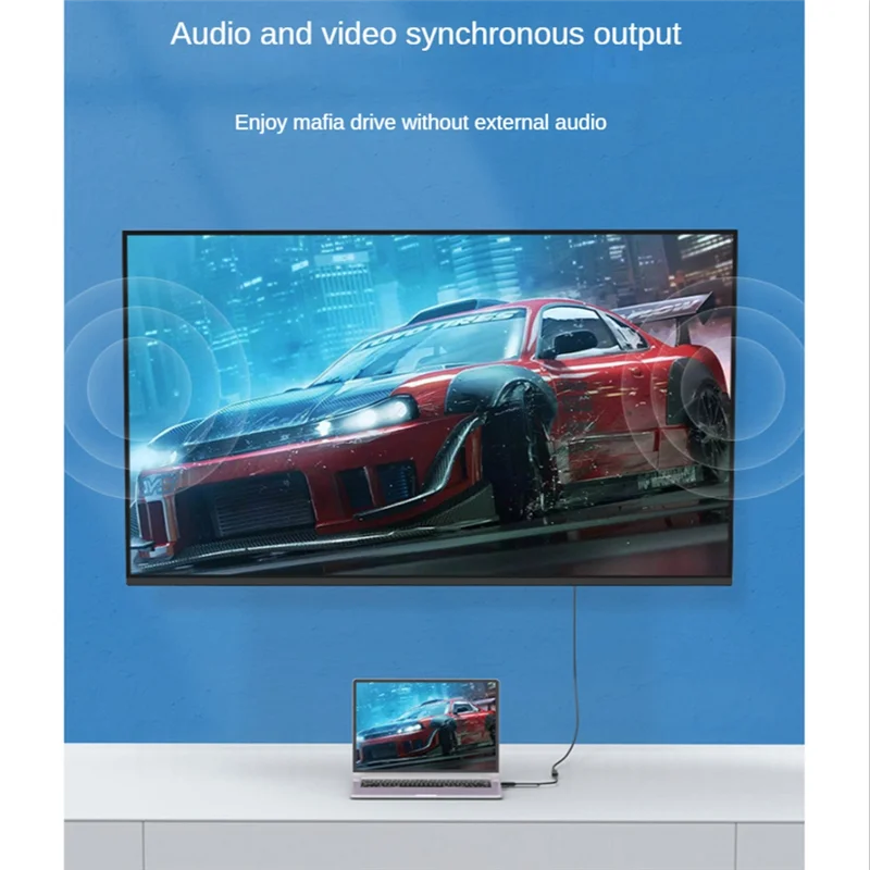 HDMI-совместимый кабель-переходник папа на мама Displayport 4K при 60 Гц