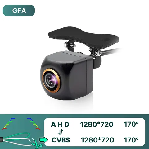GreenYi 170° Золотой объектив 1920x1080P Автомобильная камера заднего вида Fisheye Full HD Night Vision Reverse AHD 4-контактная камера для парковки автомобиля
