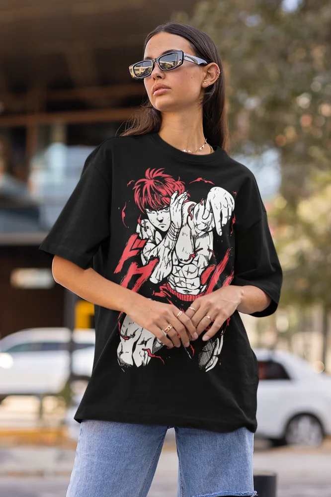 Футболка Baki с принтом Grappler Hanma манга Yujiro аниме мягкая футболка всех размеров