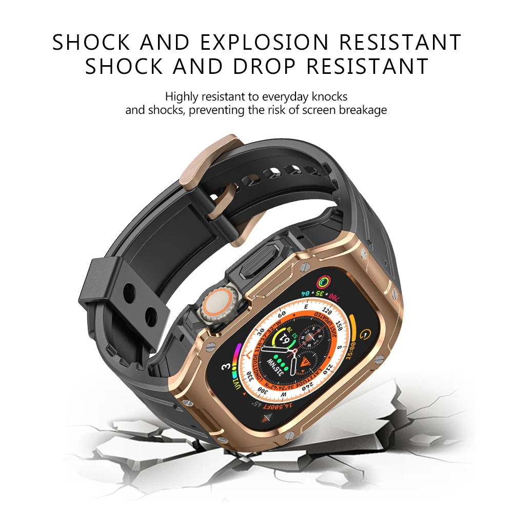 Case Strap for Apple Watch Ultra 49mm Correa Accessories Silicone TPU men Sports Band for Iwatch Ultra Protective Cover Bracelet