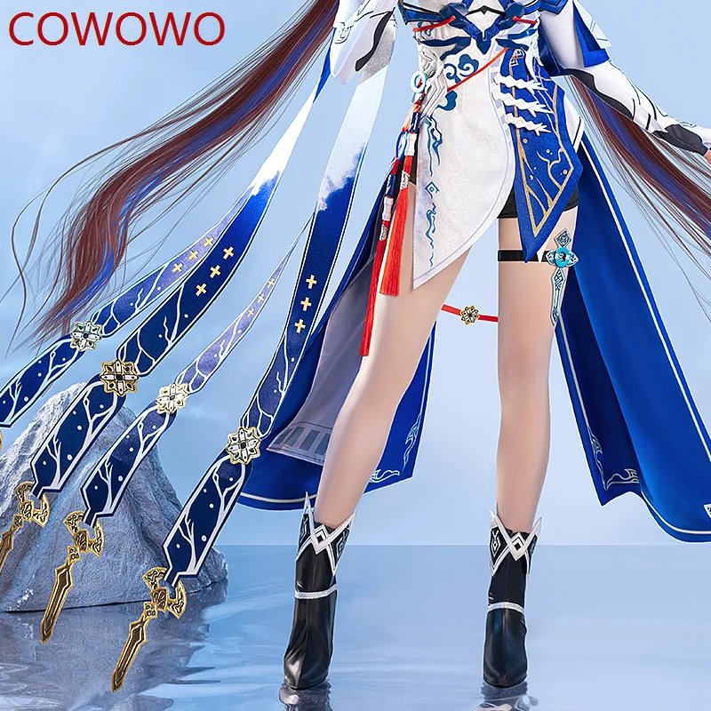 COWOWO Аниме Honkai Impact 3rd Li SuShang setelan Game gaun элегантный конус для косплея и pesta carnaval Halloween