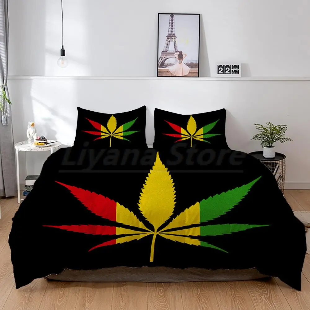 

Maple Leaf Bedding Set 2/3 Pcs Colourful Duvet Cover Set Home Textiles 90x190 240x220 Single/Twin/Double/Full/Queen Size