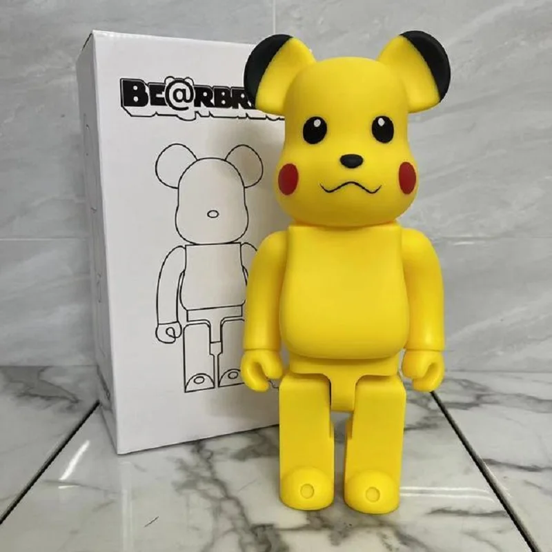 

BE @ RBRICK Mainan Trendi 400% 28Cm Figur Aksi Anime PVC Ornamen Ruangan Lucu Dekorasi Rumah Model Beruang Bearbrick Boneka Vini