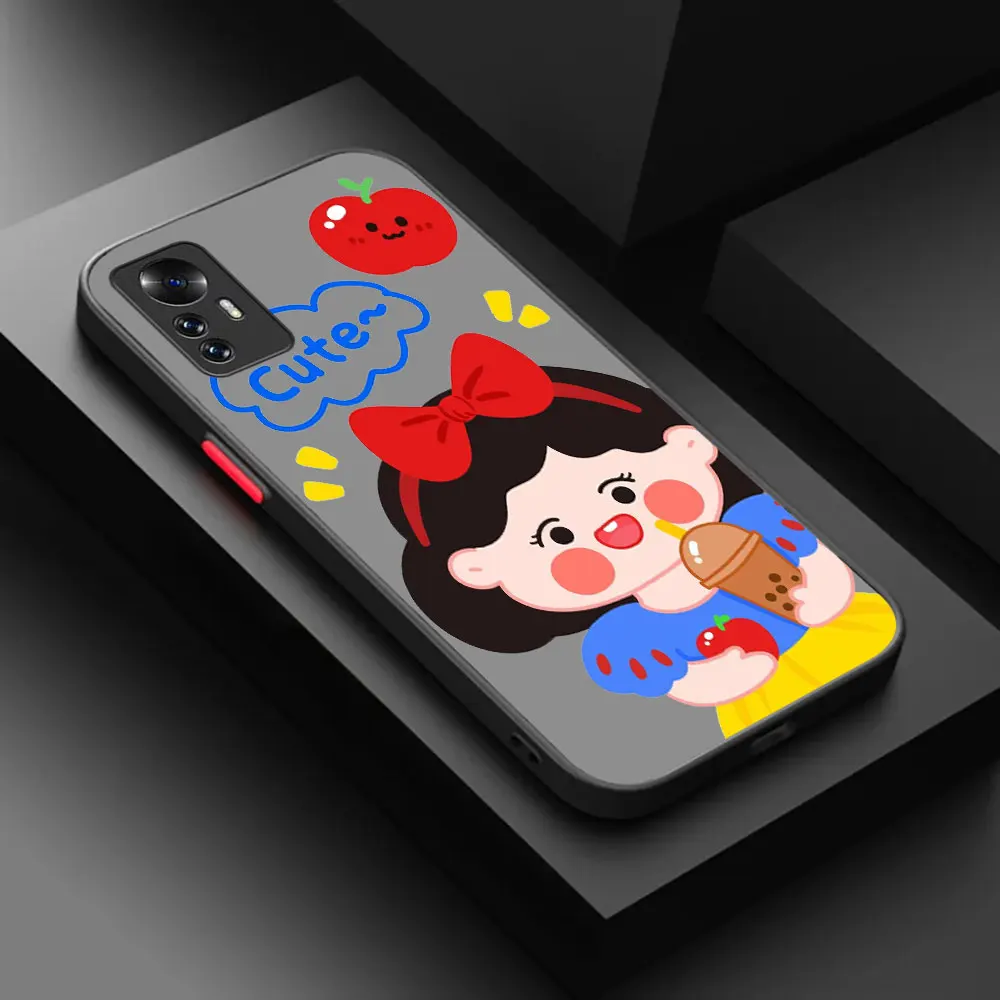 Lovely Snow White Phone Case For VIVO S1 Z1X T1 S15E X21 S7 S12 PV23E S15 X30 X50 X60 X70 U10 U3 U20 S PRO 5G