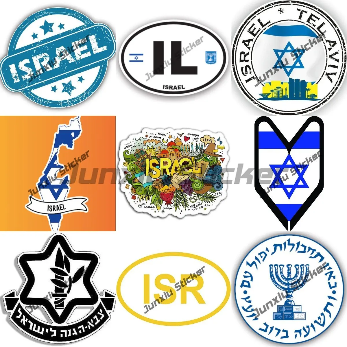 Наклейка с печатью из Израиля, телава, искусственные крылья флага Израиля для автомобилей V125, мотоциклетные пользовательские наклейки