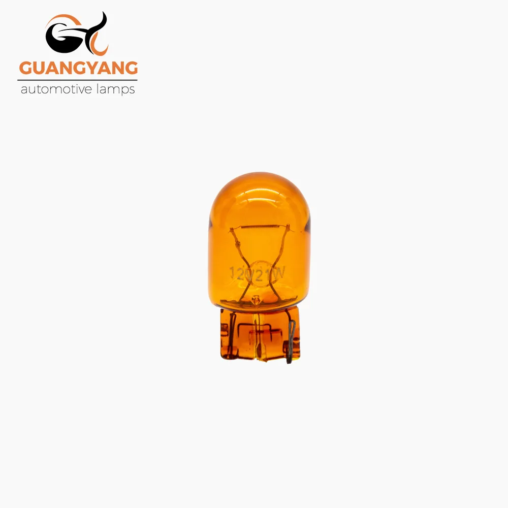 10 шт. T20 7440 7443 W21W W21/5W 12V 21W Натуральный Желтый Янтарный автомобильный галогенный