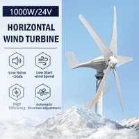 free energy windmill 1000w horizontal axisl axis permanent maglev wind turbine generator 12v 24v 48v with mppt controller