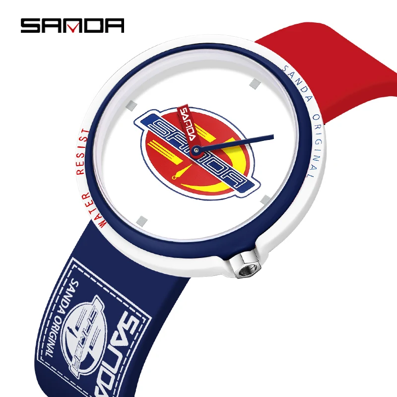 

Часы наручные SANDA мужские/женские кварцевые, простые трендовые спортивные водонепроницаемые повседневные, для студентов