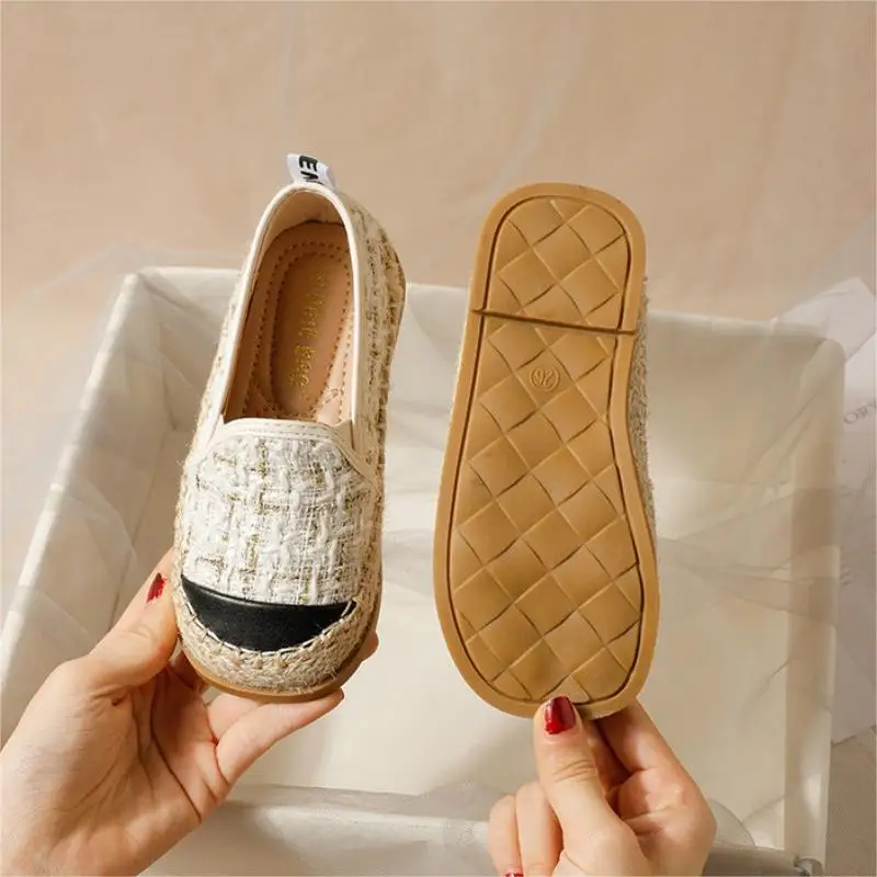 Туфли детские на плоской подошве модная повседневная обувь принцессы без