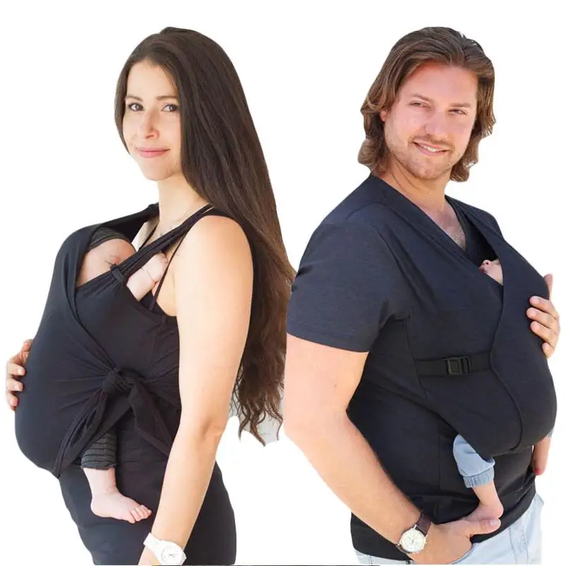Babysitting Feeding T Shirt Maternity And Neonate Clothing Woman Baby Safety Kangaroo Pocket Carrier Summer Mother Father Tops