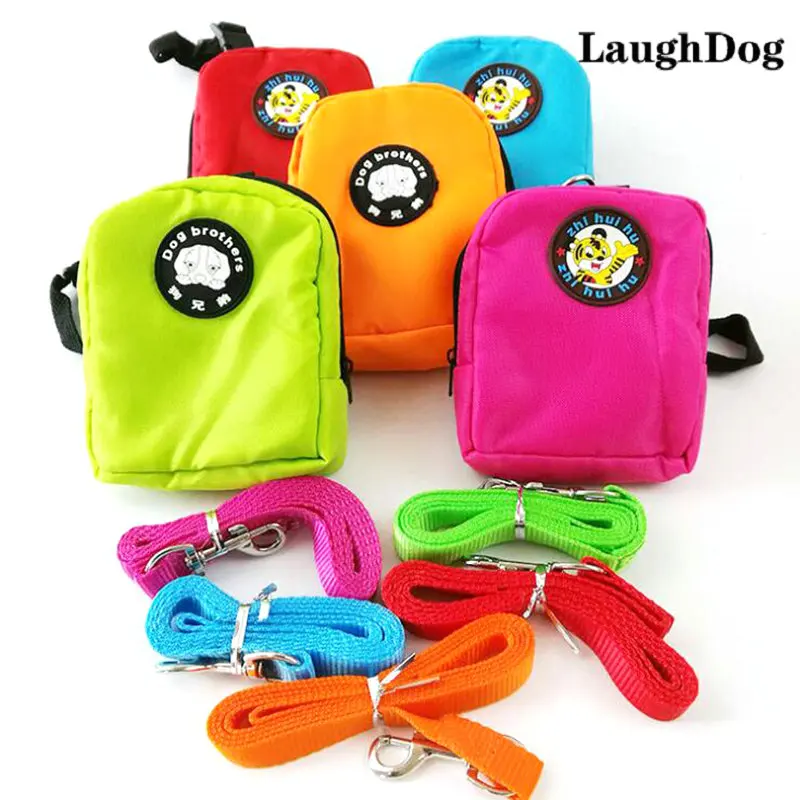 

Nylon Pet Backpack Colorful Cat Puppy Bag Harness with Leash Backpack for Small Dogs Outdoor Traveling Walking Dog Backpack Bags