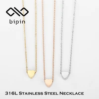 bipin stainless steel heart necklace golden luxury necklace women fashion jewelry wholesale 2022