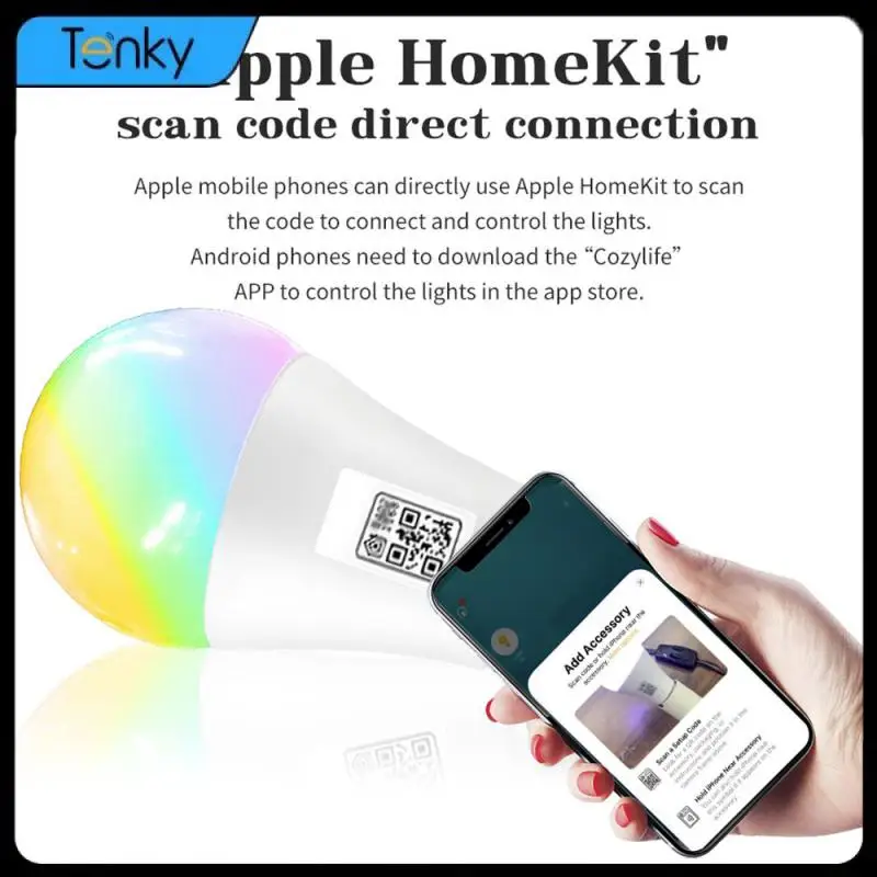 Умная светодиодная лампа Homekit с голосовым управлением Siri и подключением Wi-Fi Smart