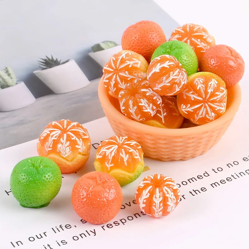 

10pcs New Simulated 3D Orange Fruit Resin Flatback Cabochons Scrapbook DIY Hairware Ornaments Jewelry Accessories Supplies R199