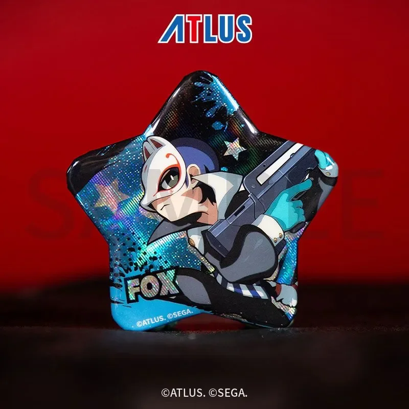 Фото Оригинальный значок Persona 5 Tactica Square Tinplate (случайный набор), коллекционный сувенир, украшение для стола, игрушка, подарок для девочек и мальчиков №3