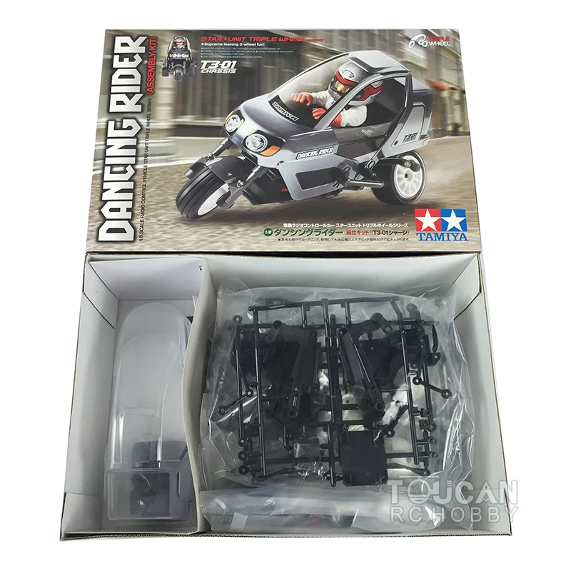 

US Stock TAMIYA RC Motorbike 1/8 57405 T3-01 Remote Control Motorcycle Model Kits Chassis Dancing Rider 3-Wheeled TH18027-SMT5