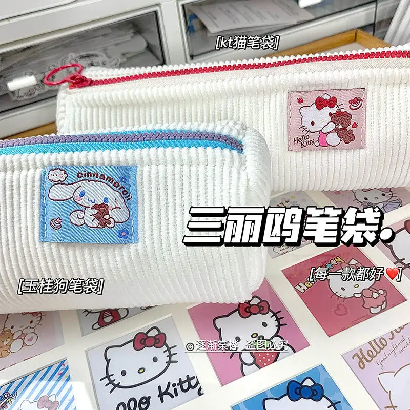 

Чехол для карандашей Kawaii Kuromi аниме Cinnamoroll Sanrioed My Melody, чехол для ручек, мультяшная вместительная косметичка, рождественский подарок