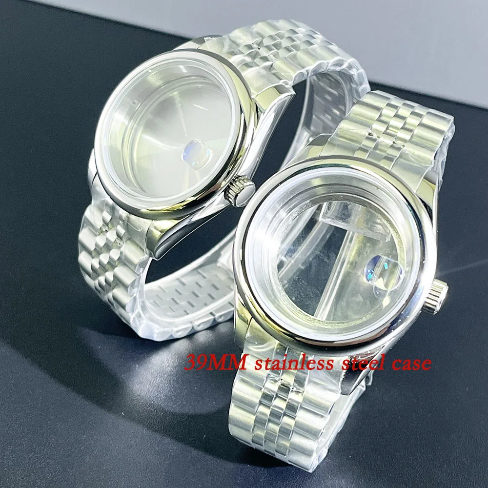 Мужской корпус 39 мм браслет из сапфирового стекла деталь NH35NH36 механизм 28 5