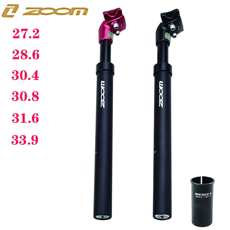 

ZOOM Bike Seat Post 27 2 Seatpost Suspension Dropper Post 31.6/28.6/30.4/30.8/33.9mm MTB Suspension Shock Absorber Accessories