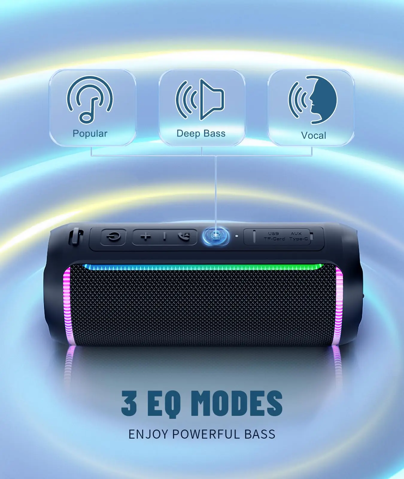 Беспроводные Bluetooth-колонки Bass Boost 40 Вт