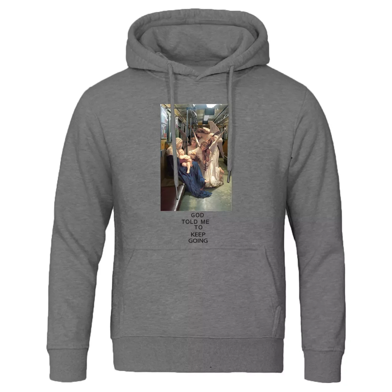 

Men Sportswear spring Autumn cool top Funny Virgin Mary Vintage Print Hip Hop Sweatshirts solid color 2020 fashion New Hoodies